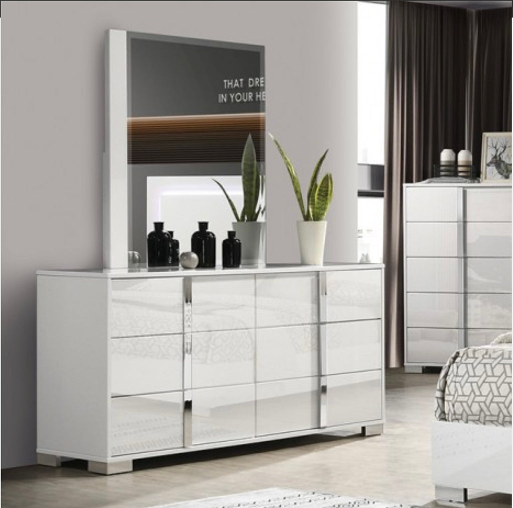 Light Taupe Dresser with Mirror