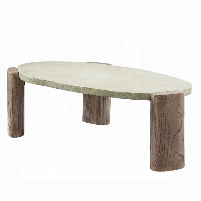 Nature-inspired Cement Top Coffee Table