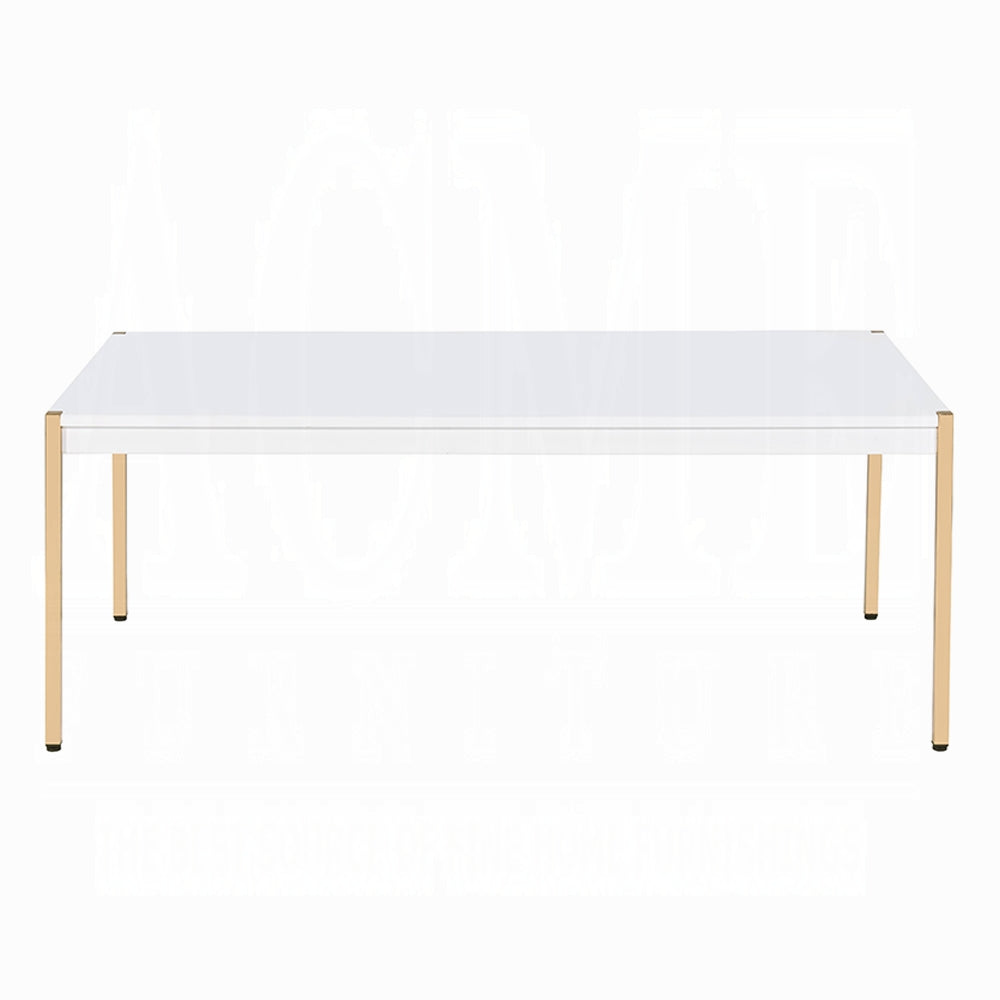 White & Gold Coffee & End Table Set