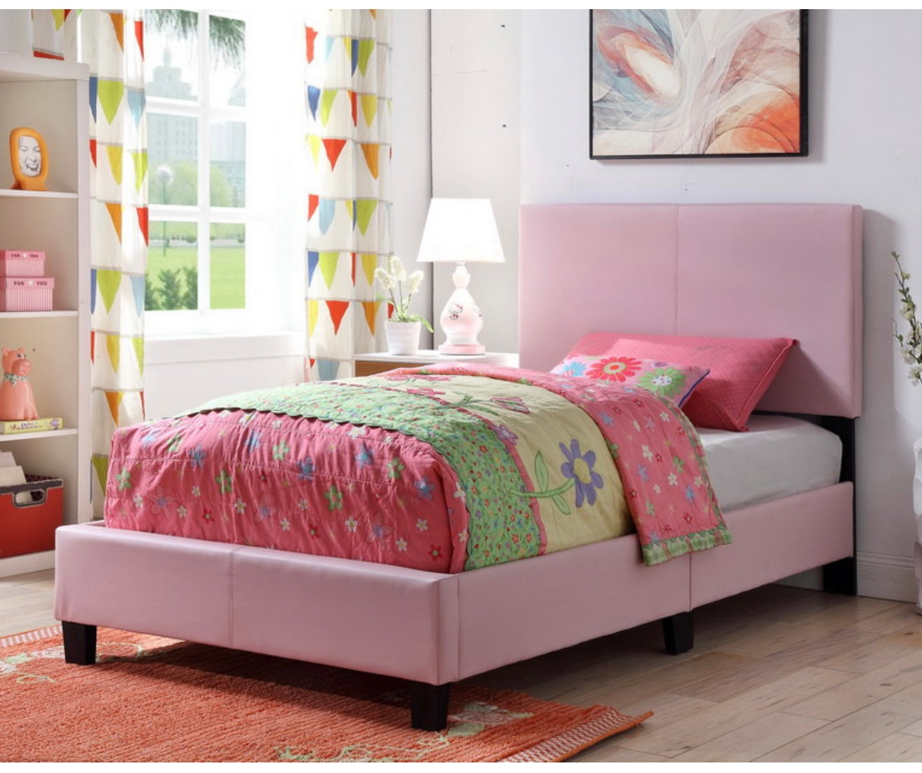 Pink Platform Bed