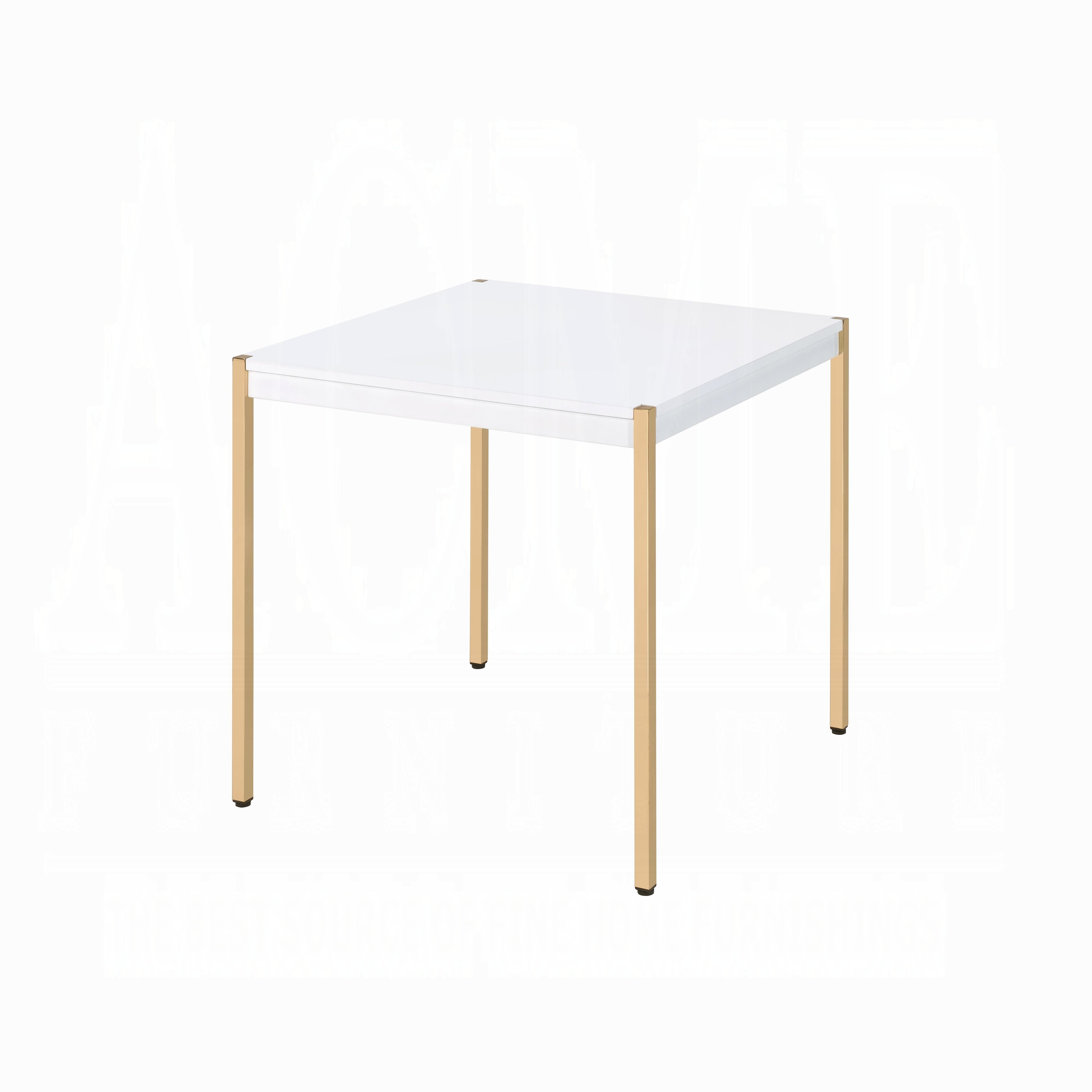 White & Gold Coffee & End Table Set