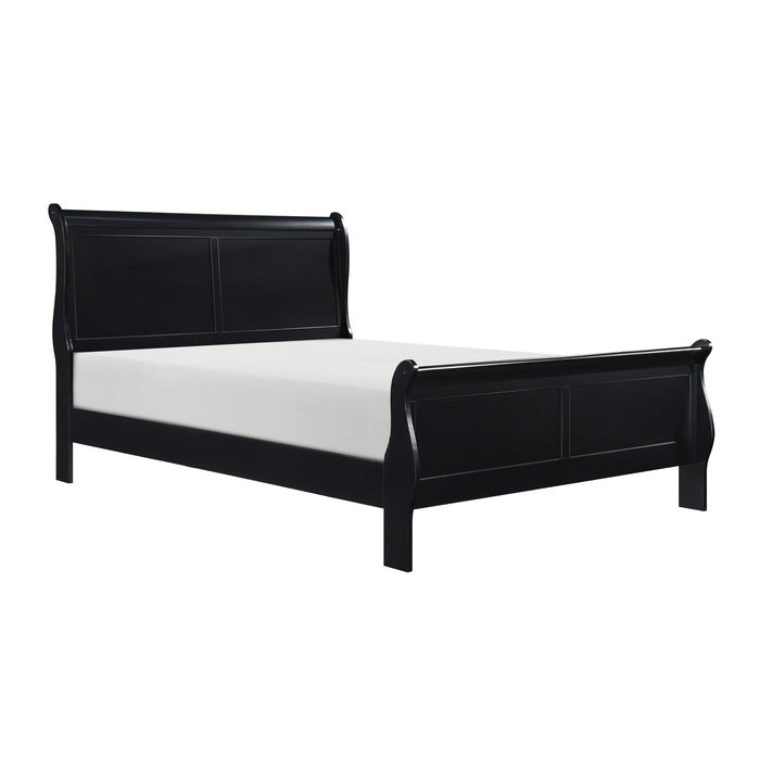 Black Sleigh Bed King Queen Full Twin
