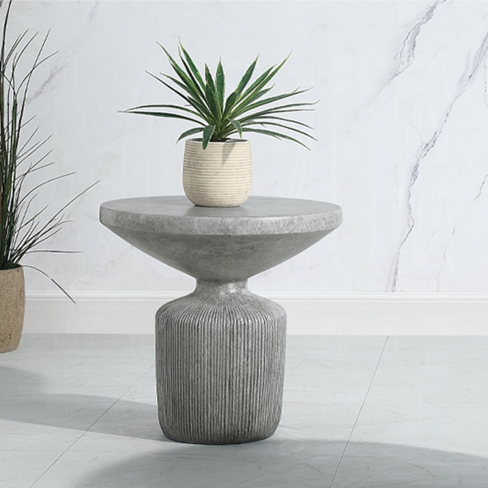 Nature-Inspired Laddie Cement Coffee & End Table