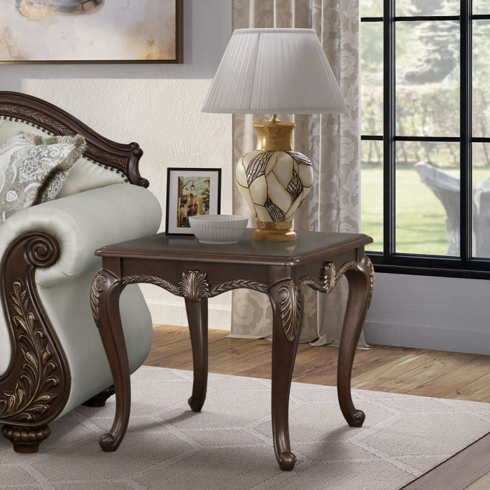 Pierce Cherry Finish Coffee & End Table Set