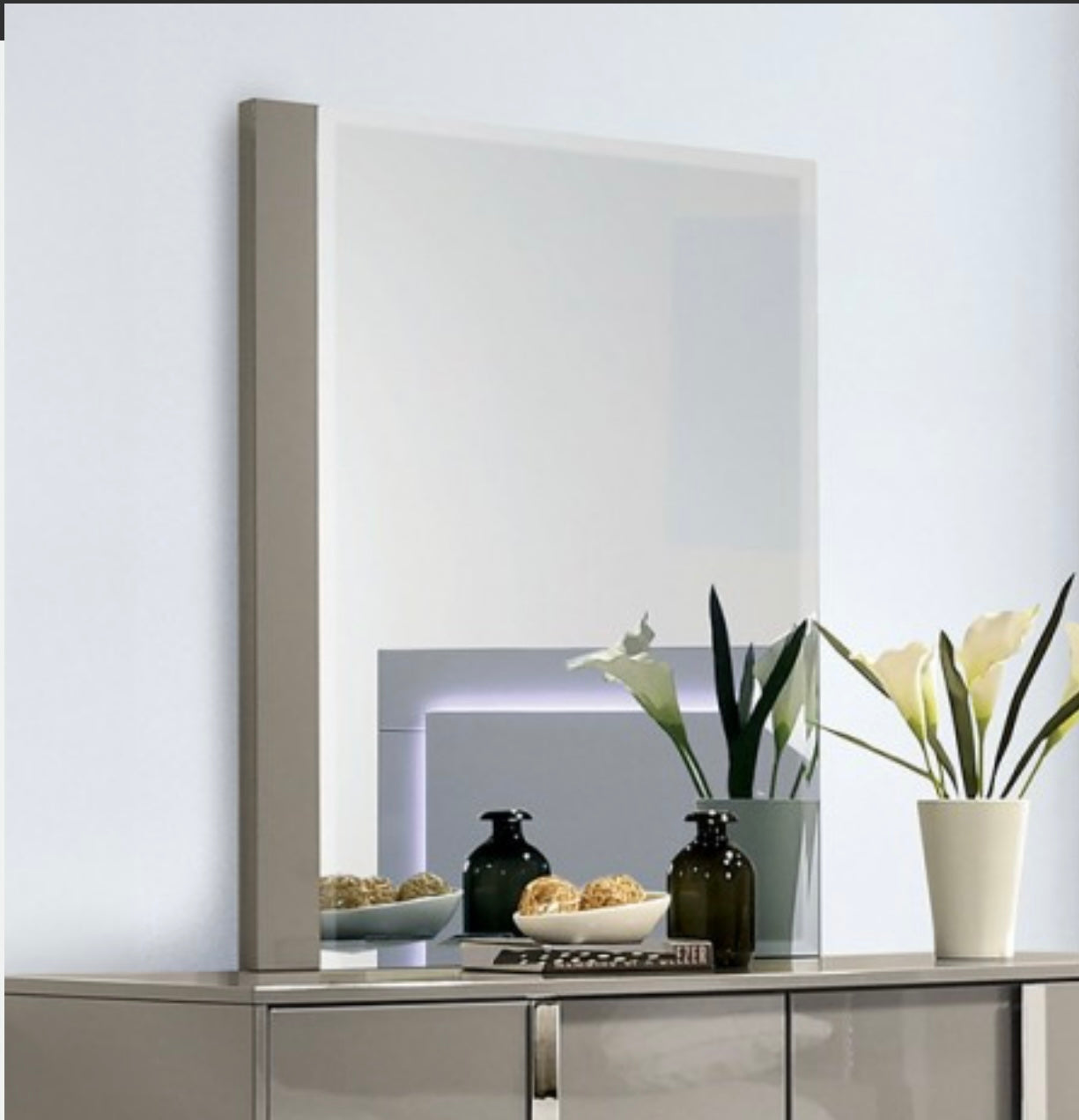 Black Dresser with Mirror