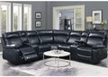 Black Leather Recliner Sectional Snake Skin Pattern