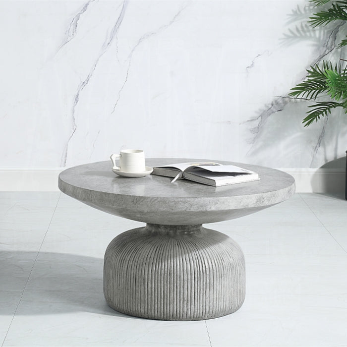 Nature-Inspired Laddie Cement Coffee & End Table
