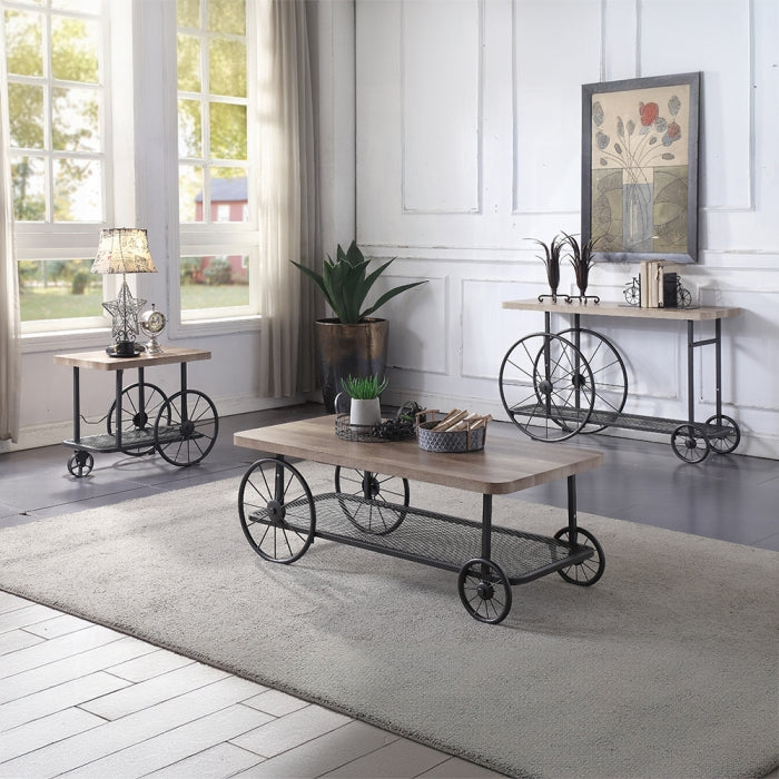 Francie Industrial Style Coffee & End Table Set