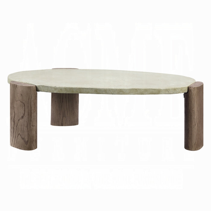 Nature-inspired Cement Top Coffee Table