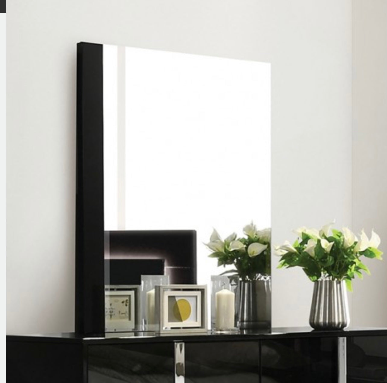 Black Dresser with Mirror