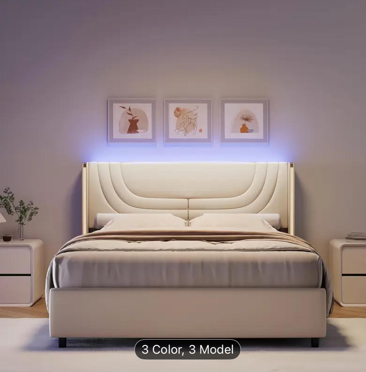 Twin Full Queen Size Bed Frame With LED Lights