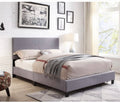 Gray Fabric Platform Bed