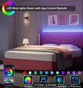 Twin Full Queen Size Bed Frame With LED Lights