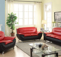 3 Piece Red Black Sofa Loveseat Chair