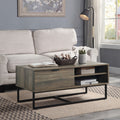 Homare Rustic Oak & Black Finish Coffee Table.