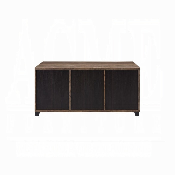 Rustic Wooden Frame & Metal Coffee Table