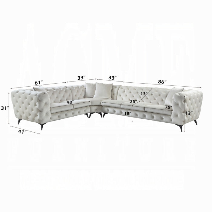 Atronia Sectional Sofa W/4 Pillows